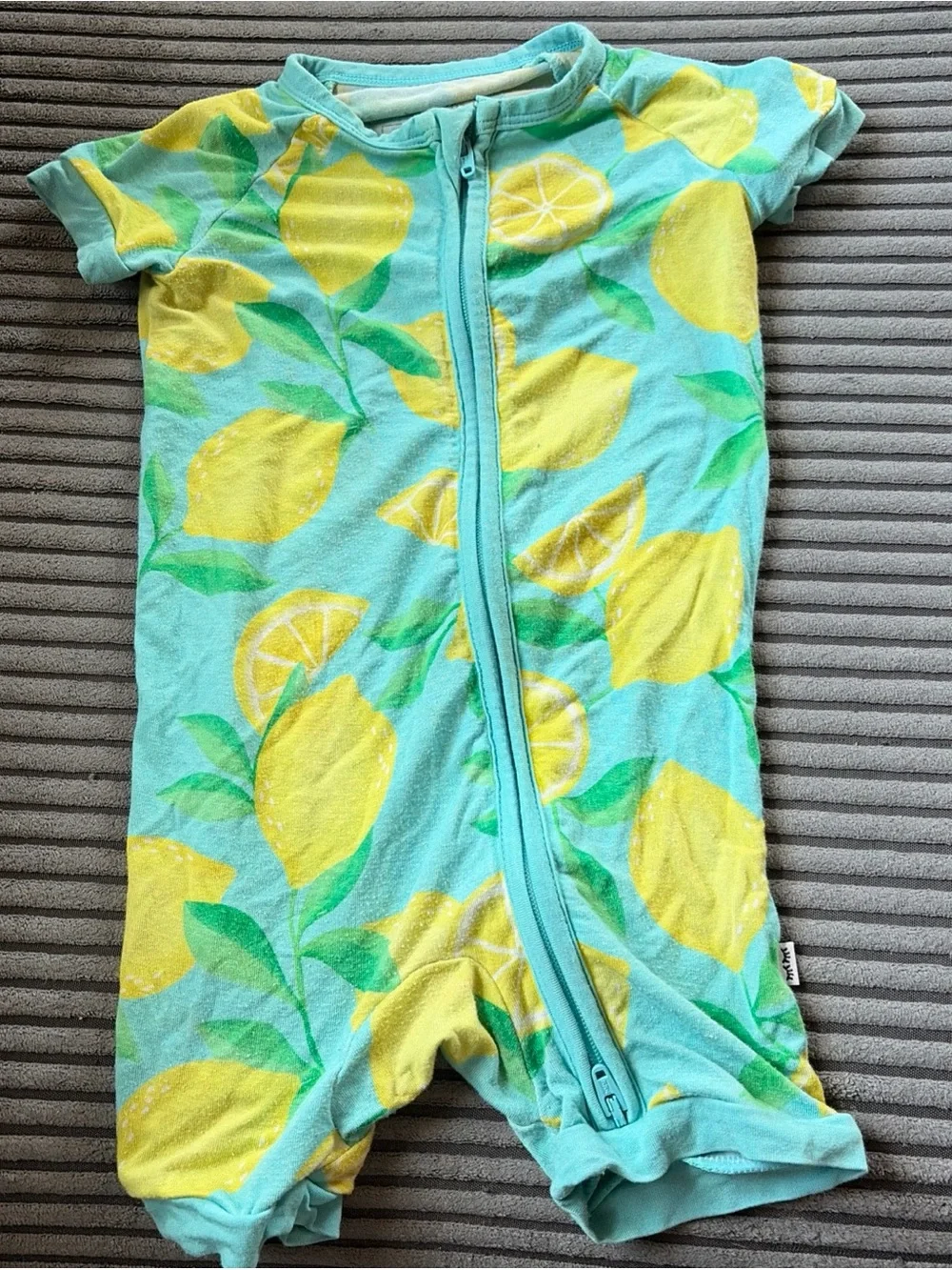 Little Sleepies Shorty Zippy Bundle Of 4 6-12 Mo Unisex Turtle Lemon Ice Cream